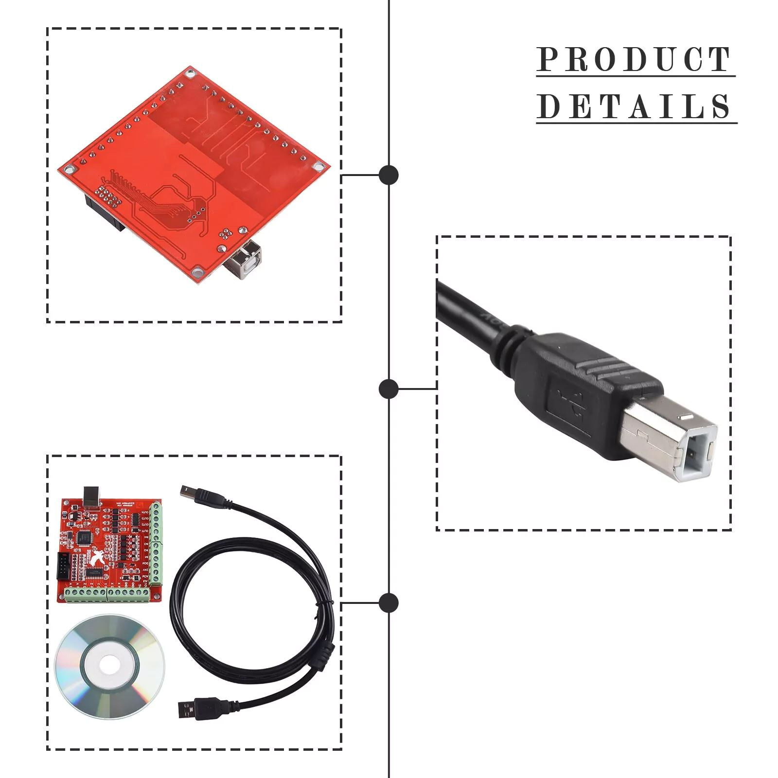 USB CNC 4-Axis Motion Control  - огляд і ціна Mach3 Usb Cnc Controller 4 Axis 100Khz